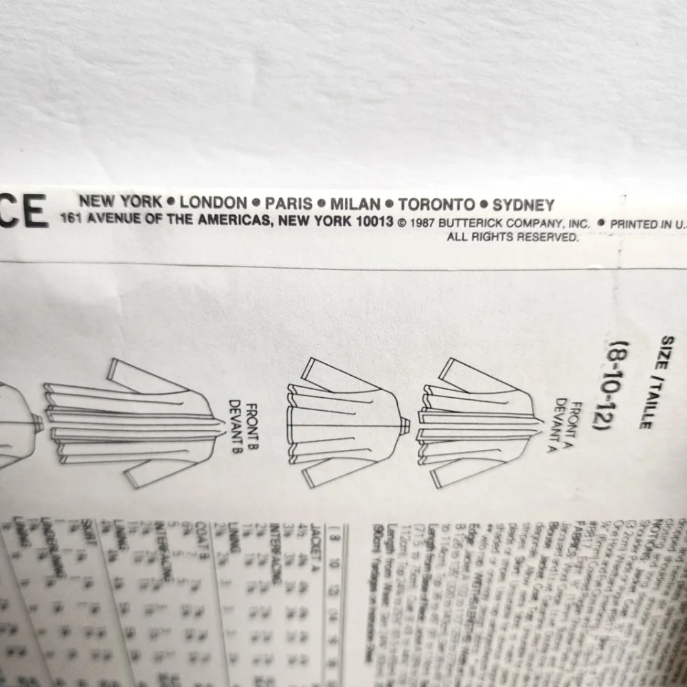Vogue Sewing Pattern Anne Klein 8-10-12 UNCUT